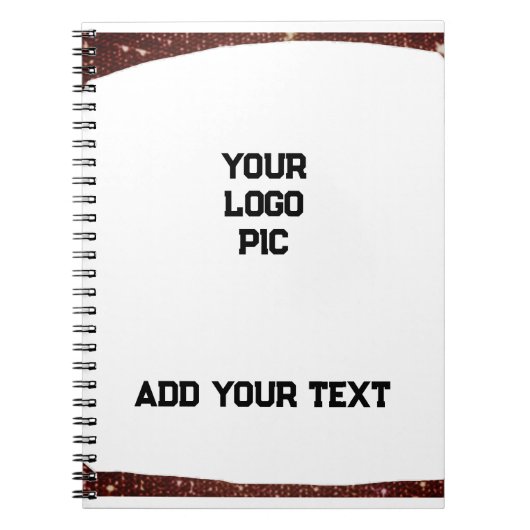 Fügen Sie einfach Ihren Foto Text Glitzer Funkeln Notizblock (Vorderseite)