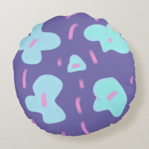 Fügen Sie einfach Ihren Foto Text Glitzer Funkeln  Rundes Kissen