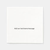 Fügen Sie einfach Ihren Foto Text Glitzer Funkeln Serviette (Vorderseite)