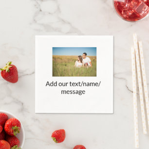 Fügen Sie einfach Ihren Foto Text Glitzer Funkeln Serviette