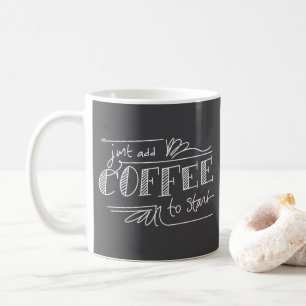 Fügen Sie einfach Kaffee zu Beginn hinzu Kaffeetasse