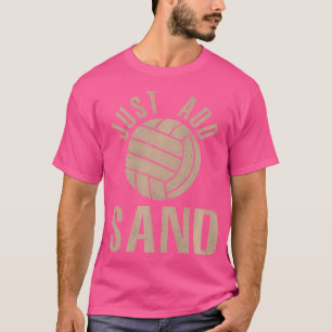 Fügen Sie einfach Sandstrand Volleyball Art Volley T-Shirt