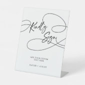 Fügen Sie Extravagantes Skript für "Kindly Sign" H Sockelschild (Vorderseite)