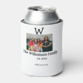 Fügen Sie Familienname Foto Jahr rustikale Vintage Dosenkühler (Kanne Vorderseite)