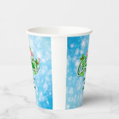 Fügen Sie Familienname Matching Merry Christmas Bl Pappbecher (Links)