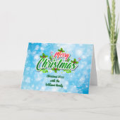 Fügen Sie Familienname Text-Matching Weihnachten h Karte (Vorderseite)