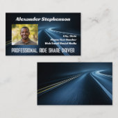 Fügen Sie Foto Car Driving Lyft Uber Driver Ridesh Visitenkarte (Vorne/Hinten)