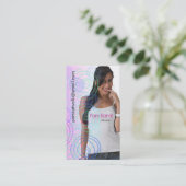 Fügen Sie Foto-Geschäfts-Karten-Schablone 2 ein Visitenkarte (Stehend Vorderseite)