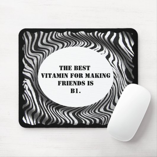 FÜGEN SIE FOTO ODER TEXT RAHMEN - MOUSEPAD-ZEBRA MOUSEPAD (Mit Mouse)