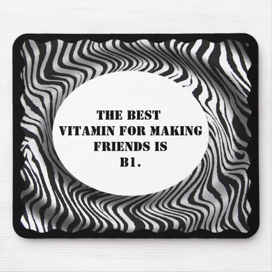 FÜGEN SIE FOTO ODER TEXT RAHMEN - MOUSEPAD-ZEBRA MOUSEPAD (Vorne)