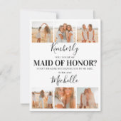 Fügen Sie Fotos hinzu, werden Sie meine Trauzeugin (Vorderseite)