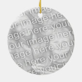 Fügen Sie ganz einfach Ihr eigenes Foto Weihnachts Keramikornament (Hinten)