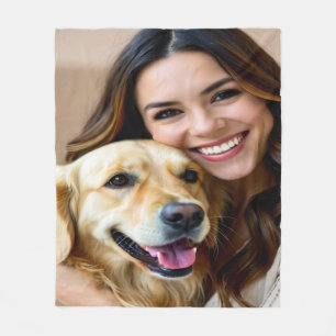 Fügen Sie Golden Retriever Foto Personalisieren Fleecedecke