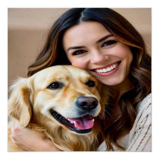 Fügen Sie Golden Retriever Foto Personalisieren Poster (Vorderseite)