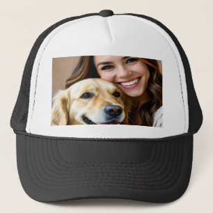 Fügen Sie Golden Retriever Foto Personalisieren Truckerkappe
