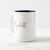 Fügen Sie hier Handgeschriebene Vorlage Modern Ihr Zweifarbige Tasse (Vorderseite Links)