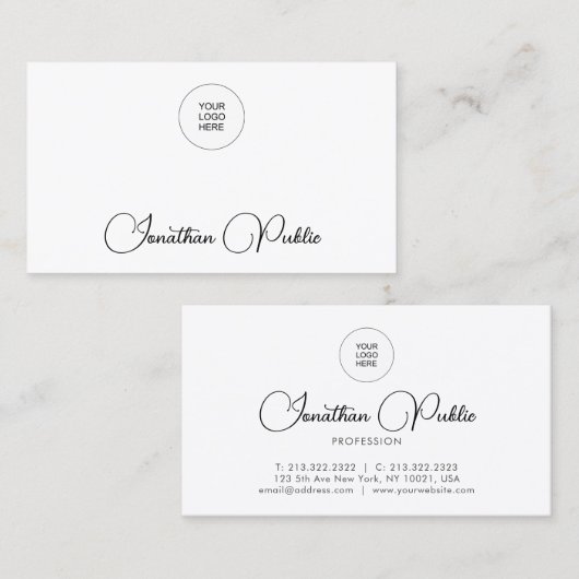 Fügen Sie hier Ihr Firmenlogo hinzu Visitenkarte (Vorne/Hinten)