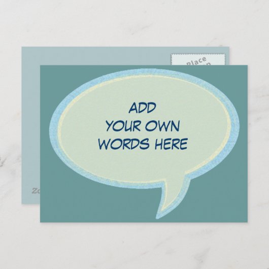 Fügen Sie hier Ihre eigenen Worte hinzu Postkarte (Vorne/Hinten)