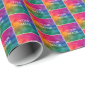 Fügen Sie hier Ihre Foto- oder Logo-Vorlage hinzu Geschenkpapier (Rolleneckpunkt)