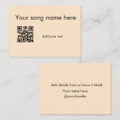 Fügen Sie hier q r Code Text Name sie hinzu Mitteilungskarte (Vorne/Hinten)