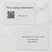 Fügen Sie hier q r Code Text Name sie hinzu Mitteilungskarte (Vorne/Hinten)