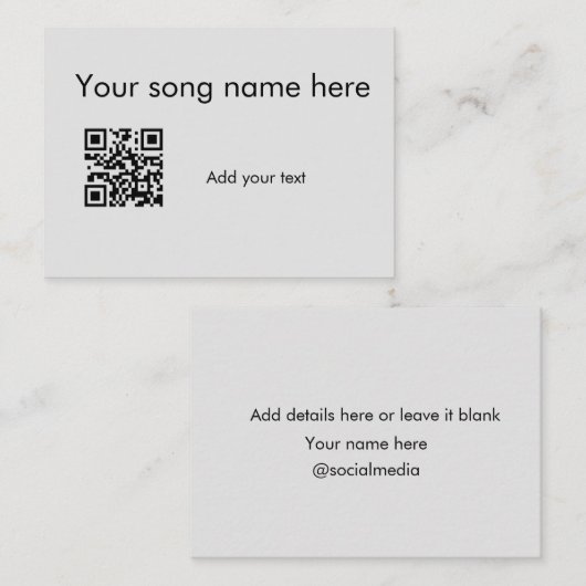 Fügen Sie hier q r Code Text Name sie hinzu Mitteilungskarte (Vorne/Hinten)