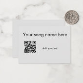 Fügen Sie hier q r Code Text Name sie hinzu Mitteilungskarte (Vorderseite/Rückseite Beispiel)