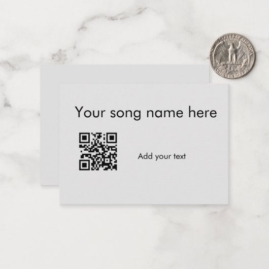 Fügen Sie hier q r Code Text Name sie hinzu Mitteilungskarte (Vorderseite/Rückseite Beispiel)