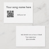 Fügen Sie hier q r Code Text Name sie hinzu Mitteilungskarte (Vorne/Hinten)