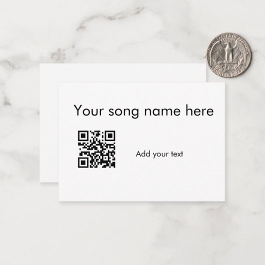 Fügen Sie hier q r Code Text Name sie hinzu Mitteilungskarte (Vorderseite/Rückseite Beispiel)