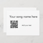 Fügen Sie hier q r Code Text Name sie hinzu Postkarte (Vorne/Hinten)