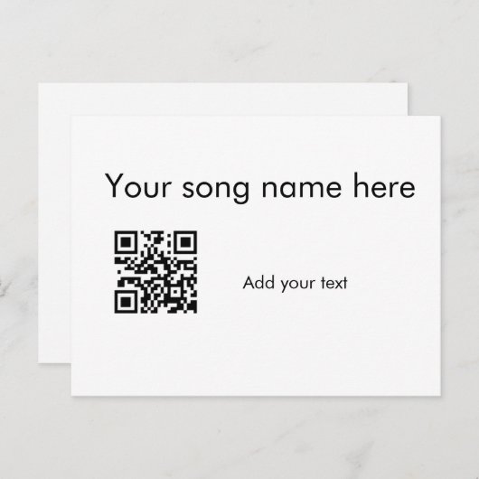 Fügen Sie hier q r Code Text Name sie hinzu Postkarte (Vorne/Hinten)