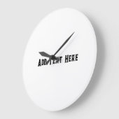 Fügen Sie hier Text Print Round Acrylic Love Wall Große Wanduhr (Winkel)