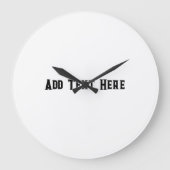 Fügen Sie hier Text Print Round Acrylic Love Wall Große Wanduhr (Vorderseite)