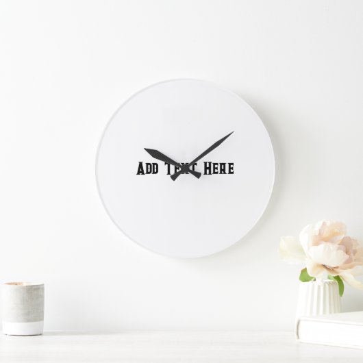 Fügen Sie hier Text Print Round Acrylic Love Wall Große Wanduhr (Zuhause)
