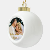 Fügen Sie Hochzeitsfeier oder andere Weihnachtssch Keramik Kugel-Ornament (Rechts)