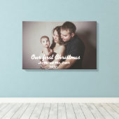 Fügen Sie Hochzeitszettel oder andere 's gewrappte Leinwanddruck (Insitu (Holzboden))