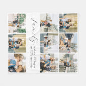 Fügen Sie Ihr 9-Familien-Foto Fleece Blanket hinzu (Vorderseite (Horizontal))