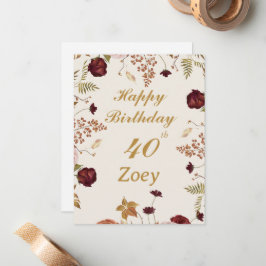 Fügen Sie ihr Alter und ihren Namen Hübschen weibl Mitteilungskarte