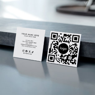 Fügen Sie Ihr benutzerdefiniertes QR-Code-Logo Pro Quadratische Visitenkarte
