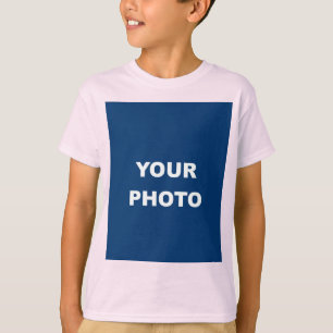 Fügen Sie Ihr Bild Foto Bild Logo Blassrosa T-Shirt