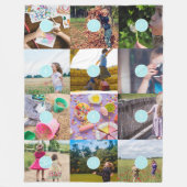 Fügen Sie Ihr eigenes 12 Foto Customizable Card Fo Fleecedecke (Vorderseite)