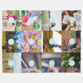 Fügen Sie Ihr eigenes 12 Foto Customizable Card Fo Fleecedecke (Vorderseite (Horizontal))