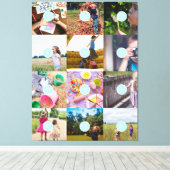 Fügen Sie Ihr eigenes 12 Foto Customizable Card Fo Leinwanddruck (Insitu (Holzboden))