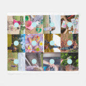 fügen Sie Ihr eigenes 12 Foto individualisierbares Fleecedecke (Vorderseite (Horizontal))