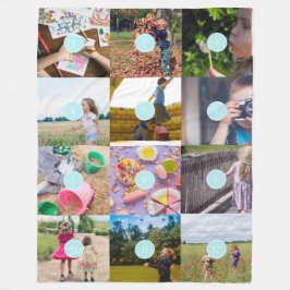 fügen Sie Ihr eigenes 12 Foto individualisierbares Fleecedecke