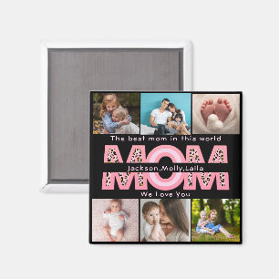 Fügen Sie Ihr eigenes 6 Foto Collage Mother Day Qu Magnet