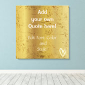 Fügen Sie Ihr eigenes Angebot hinzu! Gold Heart Leinwanddruck (Insitu (Holzboden))