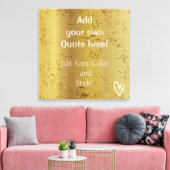 Fügen Sie Ihr eigenes Angebot hinzu! Gold Heart Leinwanddruck (Insitu (Wohnzimmer))