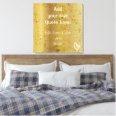 Fügen Sie Ihr eigenes Angebot hinzu! Gold Heart Leinwanddruck (Insitu (Schlafzimmer))
